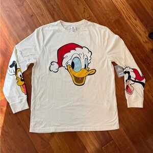 Mickey Mouse and Friends Holiday Long Sleeve Unisex T-Shirt for Adults Size L